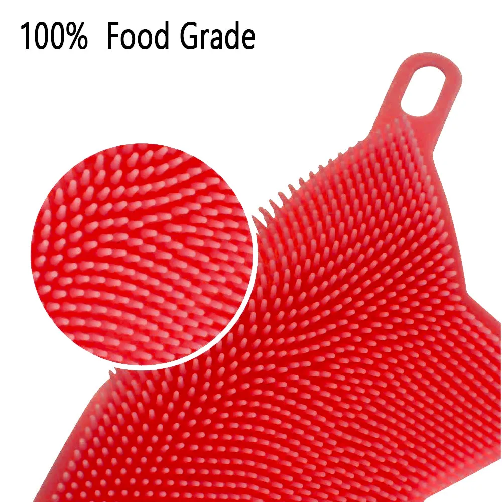 4 Pack Soft Silicone Face Scrubber Cleanser Massager Facial Cleansing Skin Brush