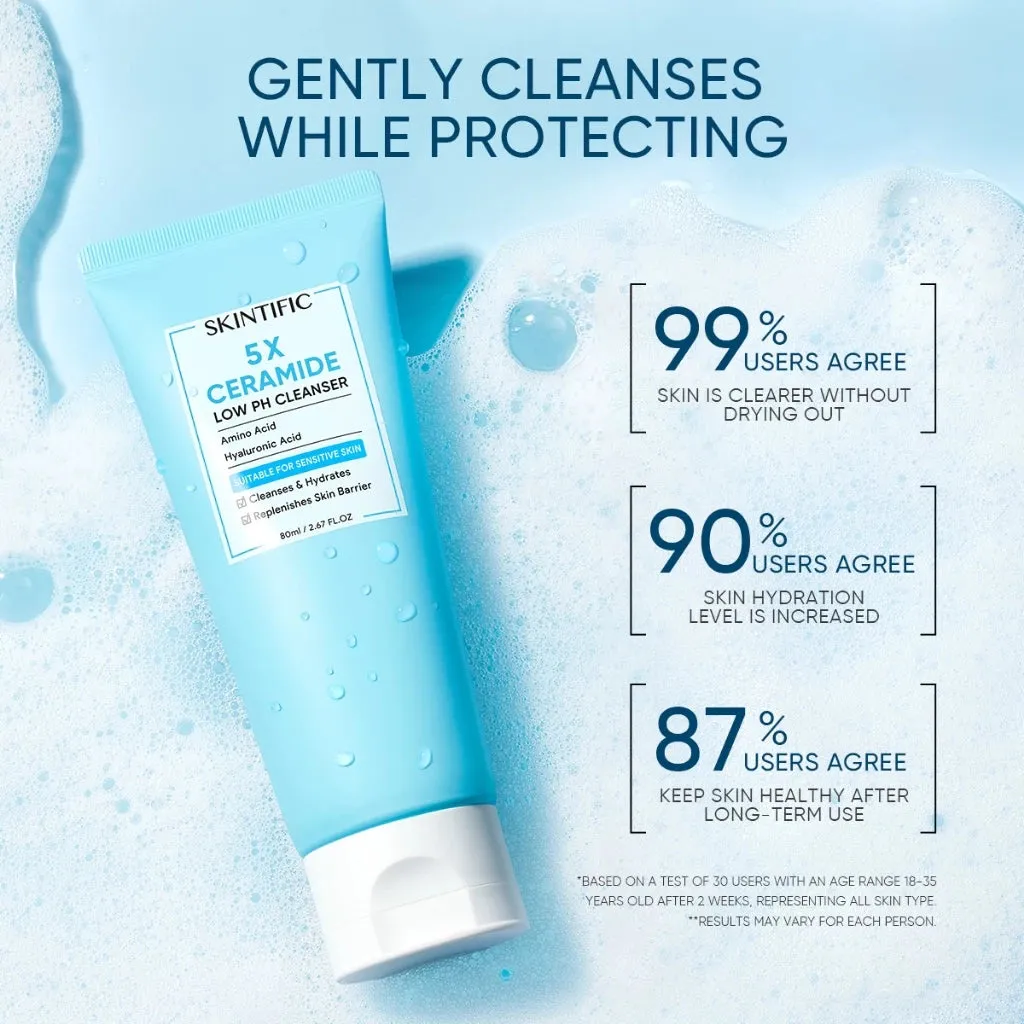5X Ceramide Low pH Cleanser 80ml