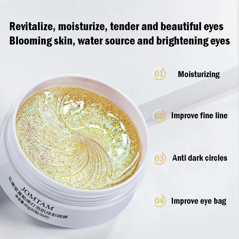 60 Piece Fullerene Gold Collagen Eye Mask Anti Dark Circles & Bags