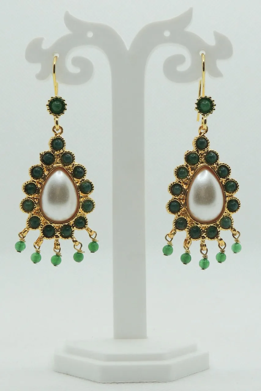 Farida Earrings In Green