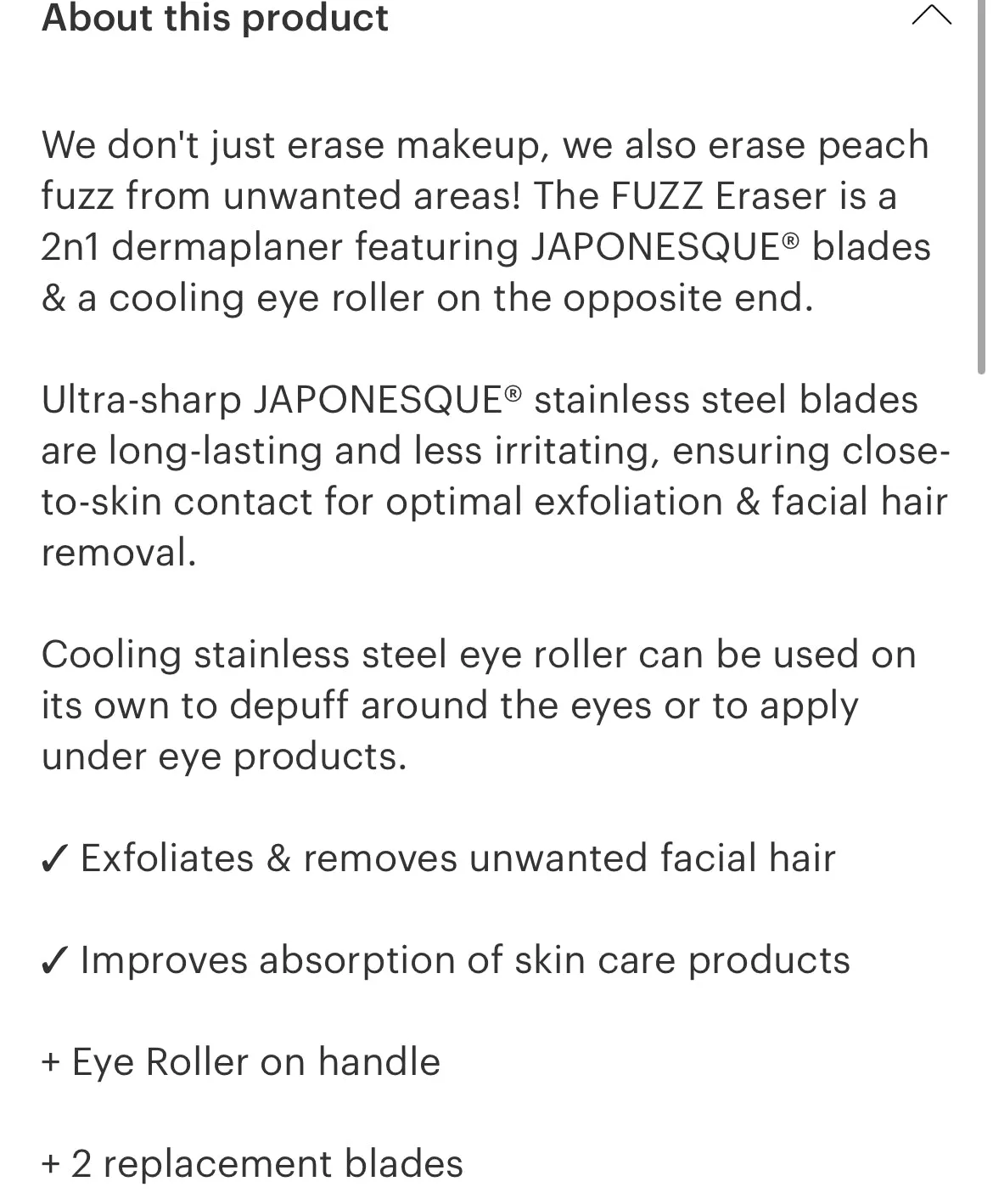 Make Up Eraser fuzz eraser 2n1 dermaplaner(2 replacement blades)