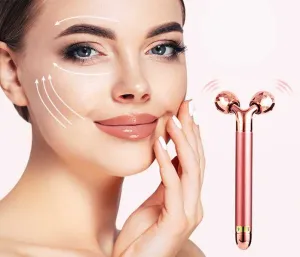 Massageador Facial Jade Quartzo Rose - 5 em 1