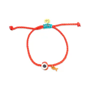 Mini greek eye bracelet red