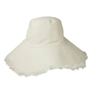Natural Canvas Fringed Hat
