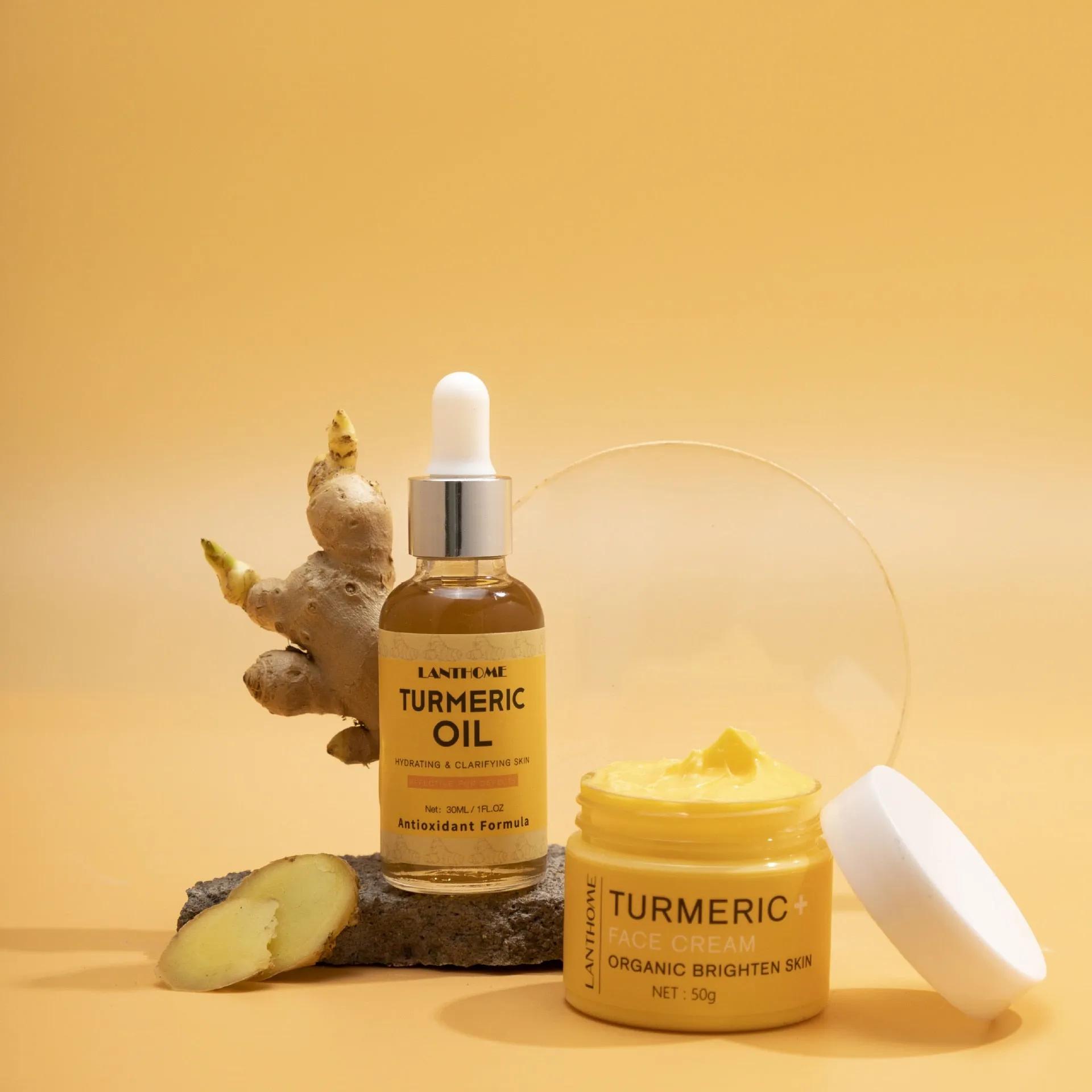 Organic Turmeric Acne Treatment Skin Lightening Cream and Oil