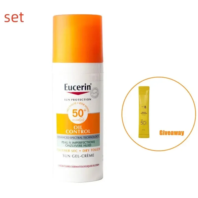 SPF 50  Eucerin Facial Sunscreen Winter Women Oil Control UV Protection Sweatproof Face Sunblock Oily Acne Prone Sensitive Skin