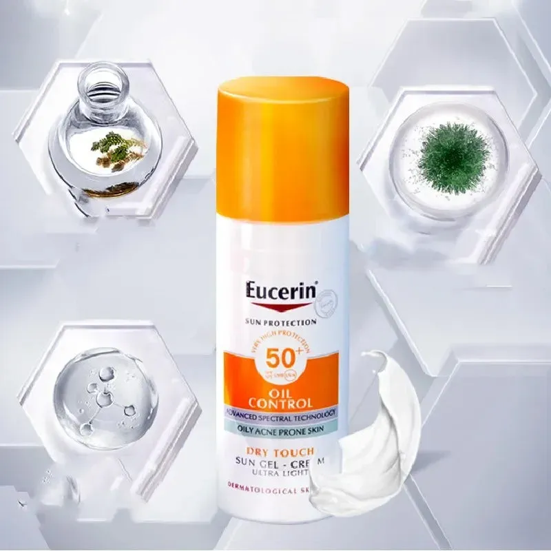 SPF 50  Eucerin Facial Sunscreen Winter Women Oil Control UV Protection Sweatproof Face Sunblock Oily Acne Prone Sensitive Skin