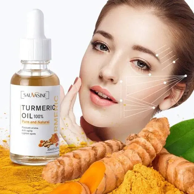 Turmeric Lemon Oil Skin Glow To Lightening Acne Dark Patches, Acne Bright Skin Dark Spot Corrector Face Whitening Serum