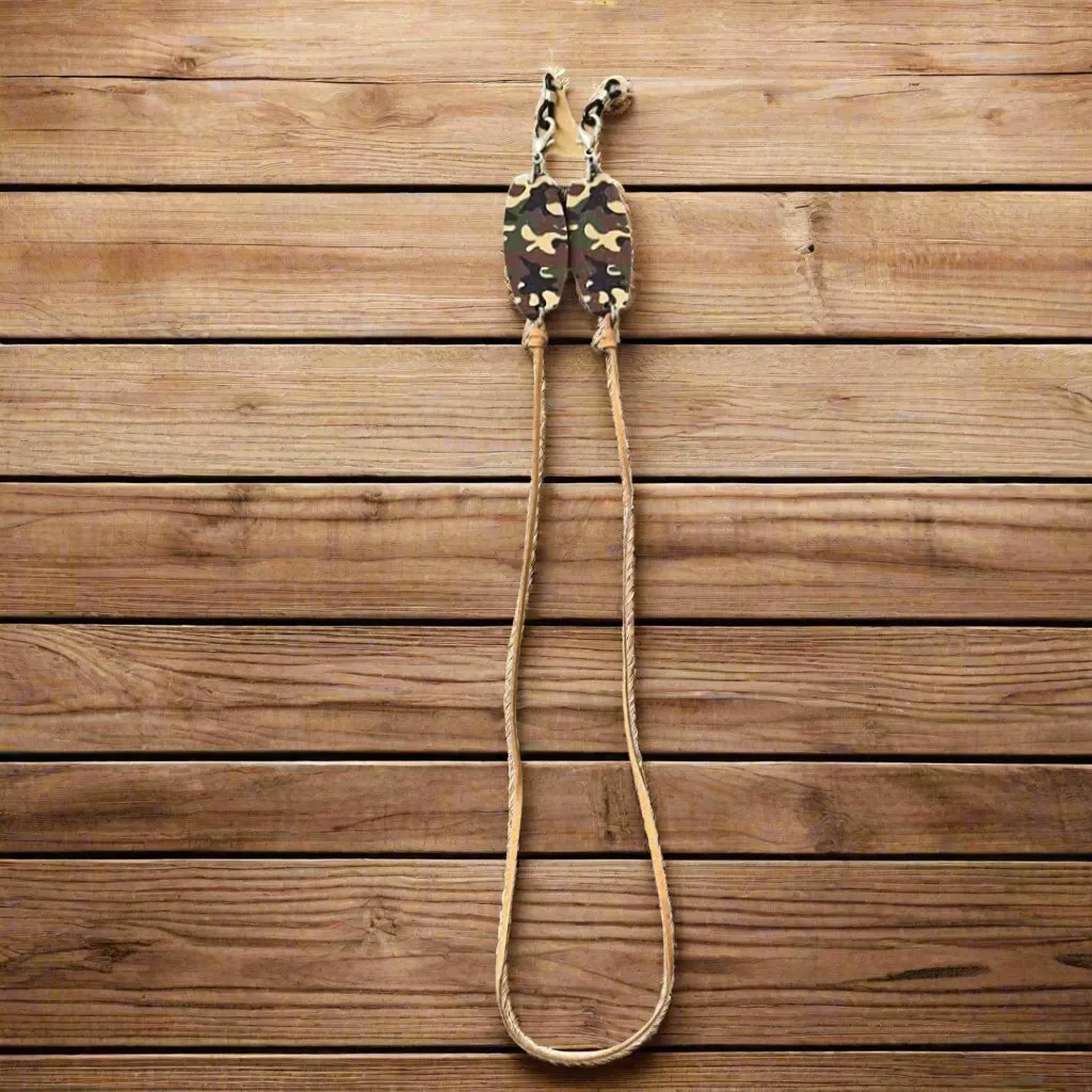 Wooden & Faux Leather Eye Glass Neck Holder